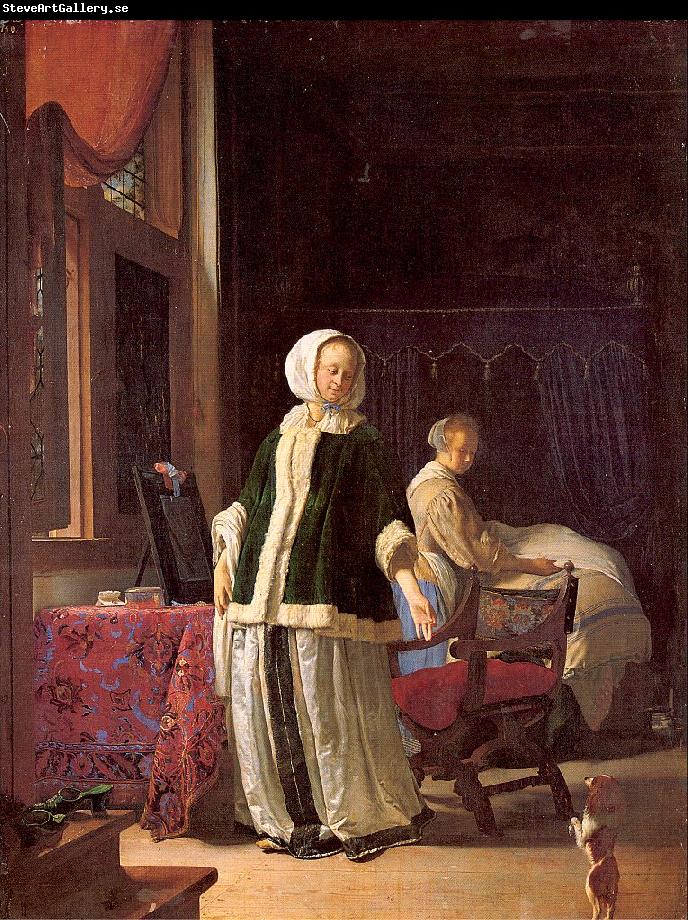 MIERIS, Frans van, the Elder A Young Woman in the Morning